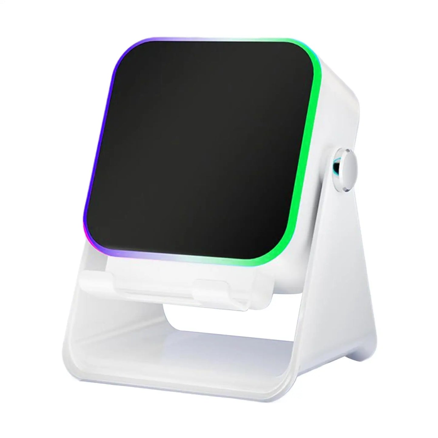 Upgraded Folding Phone Holder With Wireless Charger Induction Speaker Light 10W Portable Audio Bracket For Desk Room Office