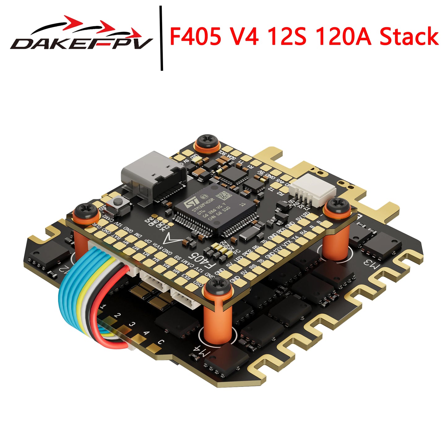 DAKEFPV F405 V3 FC 12S 100A / 120A Stack Betaflight Ardupilot INAV F4 Flight controller for FPV Freestyle Drone Model