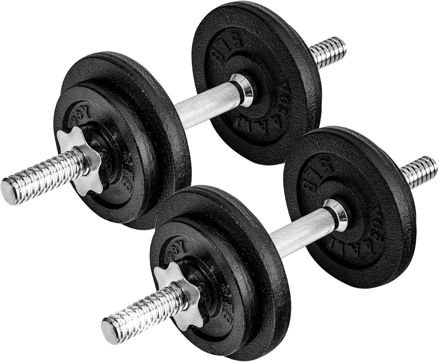 Old School Adjustable Dumbbell Set with Weight Plates Star Lock Collars Connector 40lbs to 200lbs Adjustable Weight Plates Set