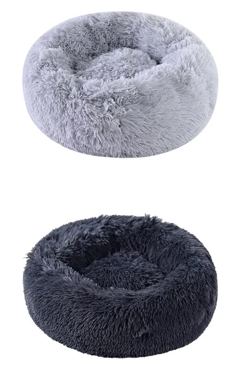Cozy Winter Pet Bed! Plush Round Nest for Cats/Dogs, Detachable & Washable, Home Decoration Fit