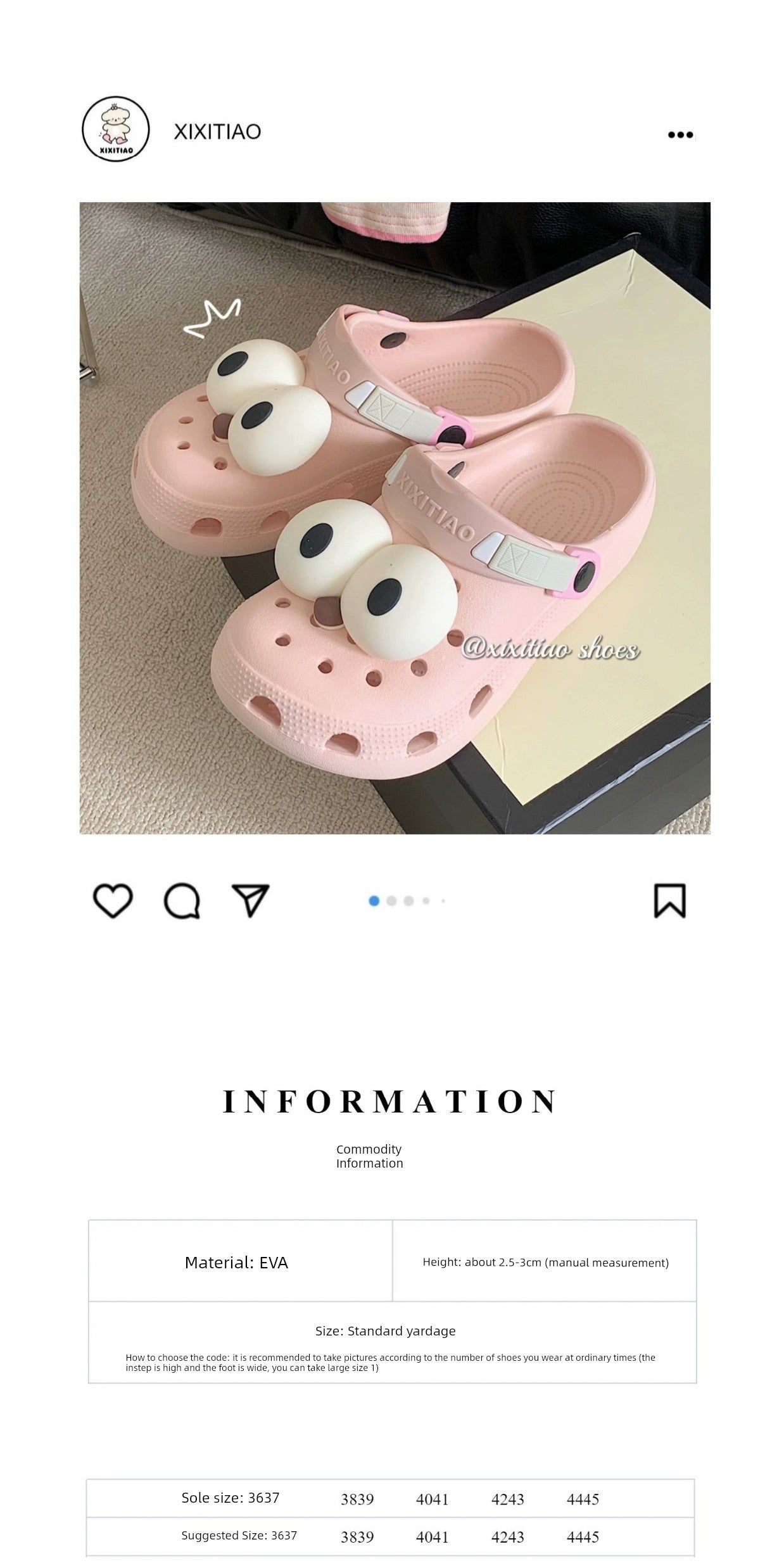 Thin Strip Fun Cartoon Funny Big Eye Couple Hole Shoes Outdoor Non-Slip Pump Beach Shoes Baby Boy and Girl Summer