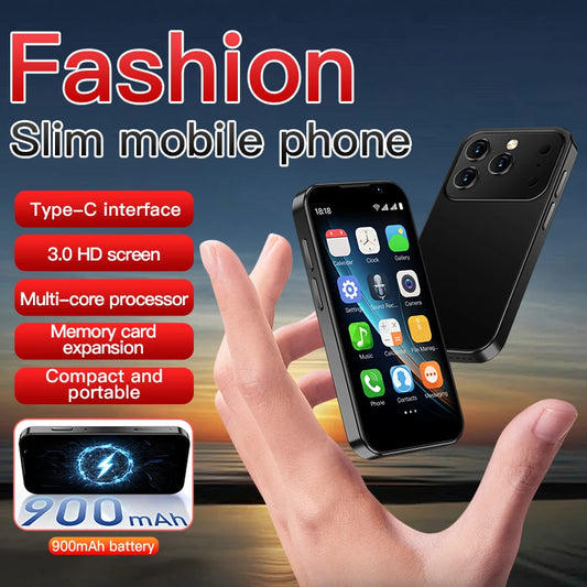 SOYES i17 Mini Smartphone 3.0" Screen 2GB RAM 16GB ROM Dual SIM Standby Dual Camera Android 9.0 Small Mobile Phone