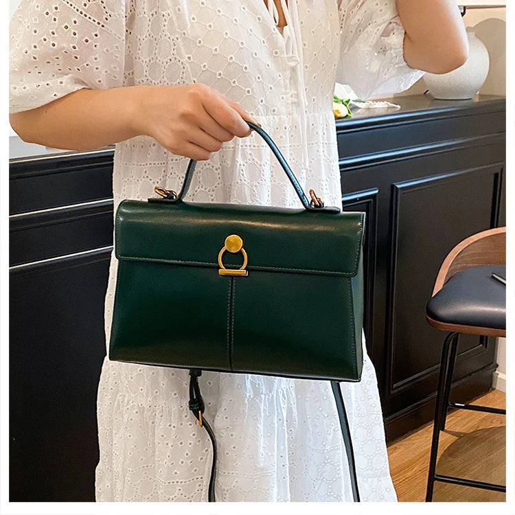 2025 New Classic Style Solid PU Square Shoulder & Crossbody Bags High Quality Sense of Luxury Simple Commute Handbags for Women