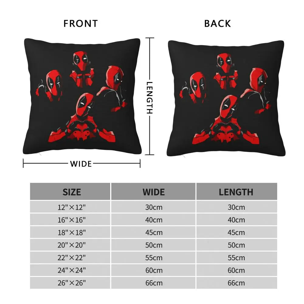 Custom Deadpool Wolverine Cartoon Manga Cushion Cover Soft Cute Pillows