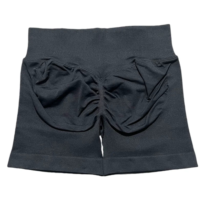 Women's High Waist Yoga Workout Shorts | Seamless Stretchy Fitness Sweatpants for Gym & Running