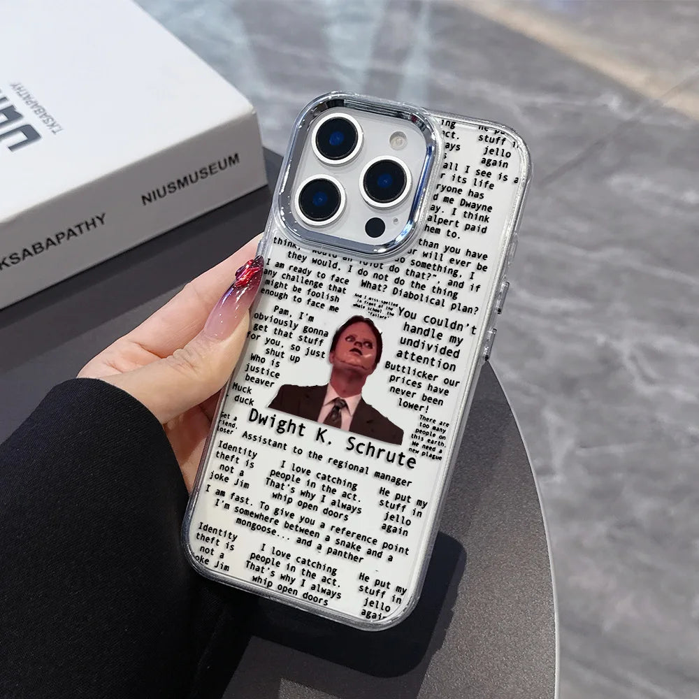The office Tv Show Hot  Phone Case For iPhone 17 16e 16 15 14 13 12 11 mini Pro Max X XR XSMAX 8 Air Plus Transparent Soft Cover