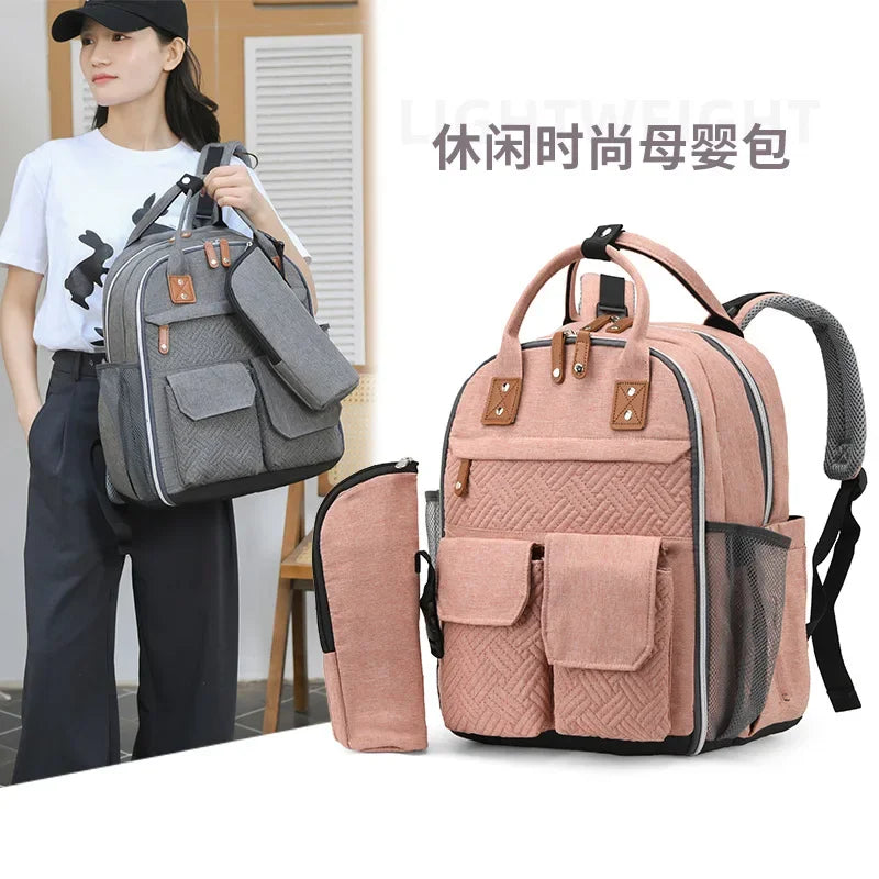 Diaper Bag Backpack for Stroller Waterproof Mummy Large Capacity Outdoor Travel Nappy Maternity Bag with Portable Changing Pad