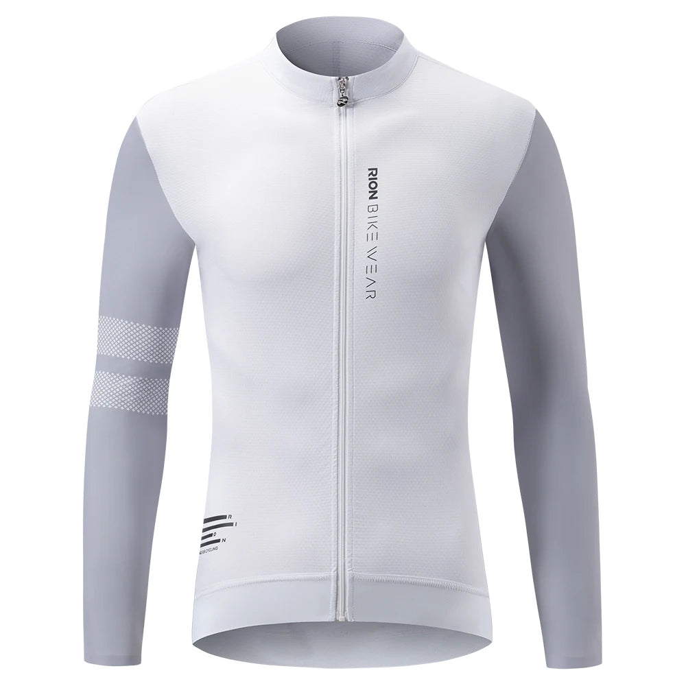 RION Men Cycling Jerseys Long Sleeves MTB Jersey Bike Shirts UPF 50+ Sun Protection Pro Team Uniform Mountain Bicycle Clothing