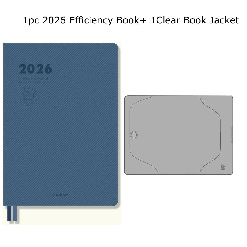 Kinbor 2026 A5 Efficient Planner Notebook,2 Days per Page with Habit Tracker,To-Do Lists&Time Management for Workplace, College