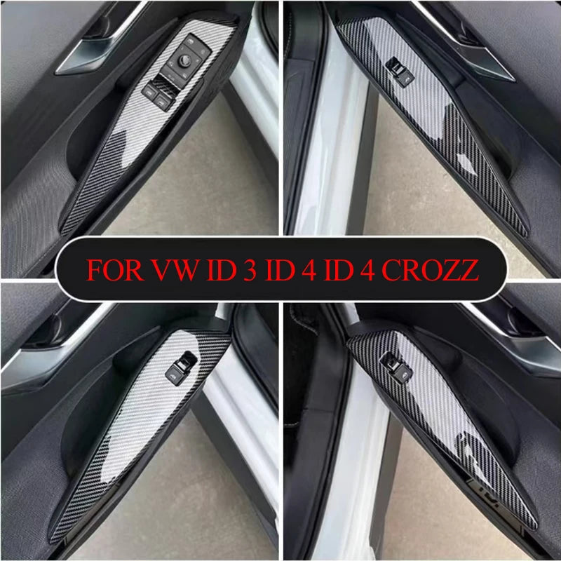 Car Door Window Lift Switch Panel Cover | Fits VW ID.3, ID.4, ID.4 CROZZ | Interior Accessories