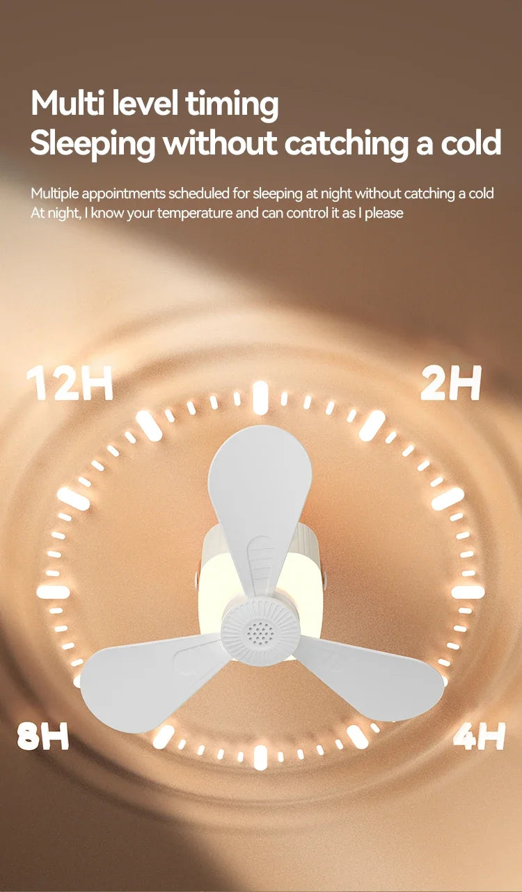 7200mAh Remote Control Timing USB Ceiling Fan 4 Gears Detachable Blade Portable Silent Cooling Outdoor Tripod Tent Camping Fan