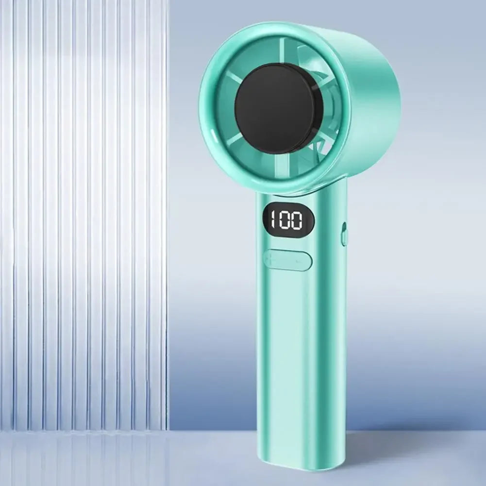 Portable Hand Fan , 120 Wind Speeds, Mini Bladeless Handheld Fan, USB Rechargeable Personal Highspeed Fans, Electric Eyelash Fan