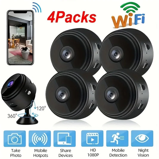 1/4pc New Camera Wireless 1080P Night Vision Cam Surveillance Security Video Motion Detect Camcorder Mini Cam Monitor Smart Home