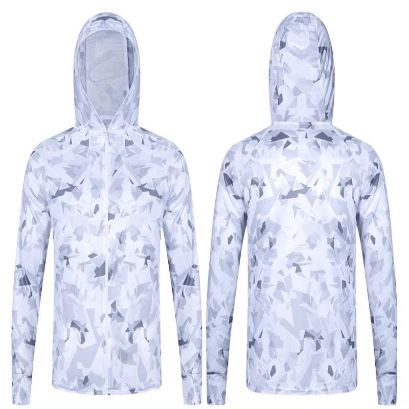 Summer men's camouflage sunscreen clothes fishing clothes lightweight and breathable quick drying clothes outdoor Road Clothing
