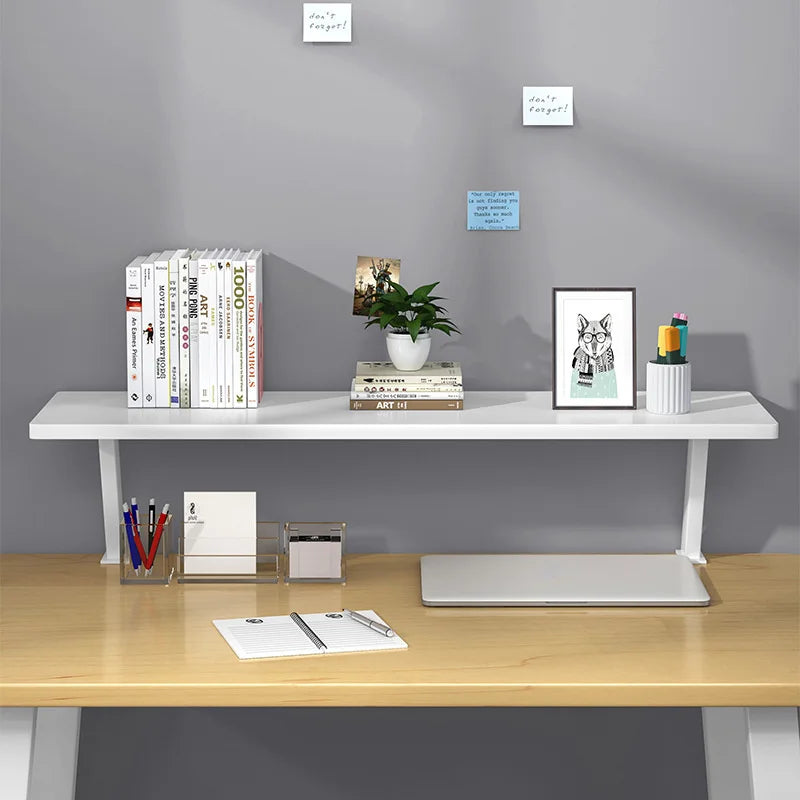 Versatile Desk Organizer with Metal U-Clamp - Sturdy Wooden Storage Rack for Office, Study & Reading