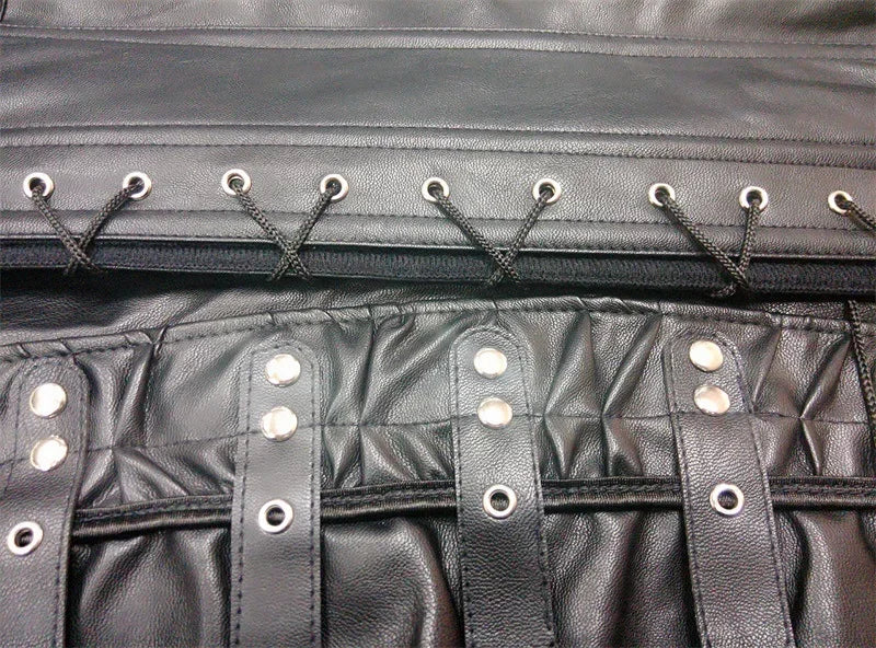 Steampunk Corsets And Bustiers Halter Plus Size Corset Pu Leather Gothic Punk Corselet Zipper Basque Sexy Korsett