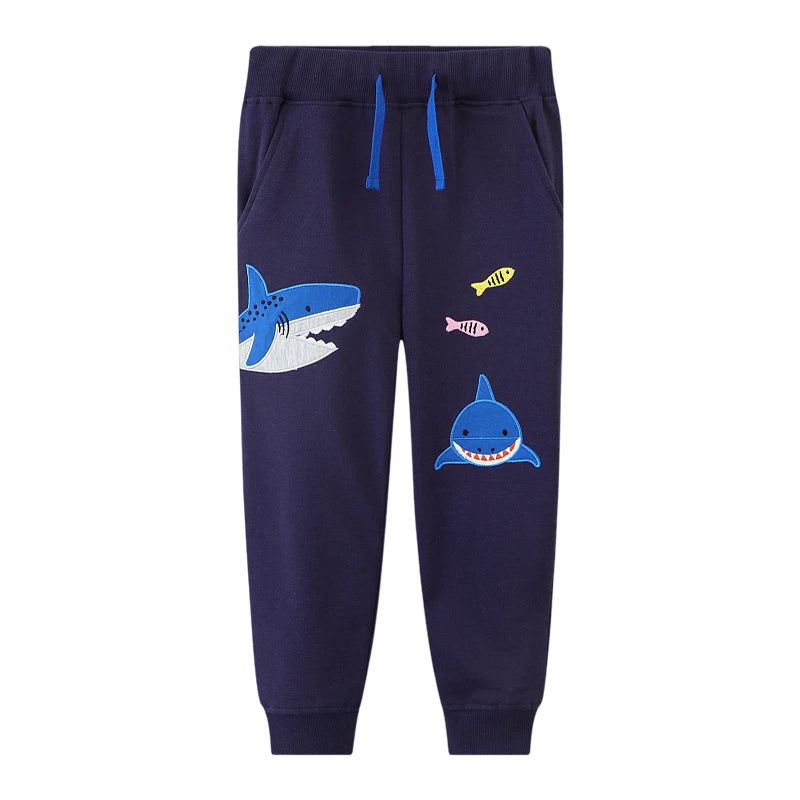 Little maven Spring Autumn Cartoon Sharks Boys Trousers Children'Clothing Cotton Baby Boys Kids Clothes Casual Sweatpants Pants