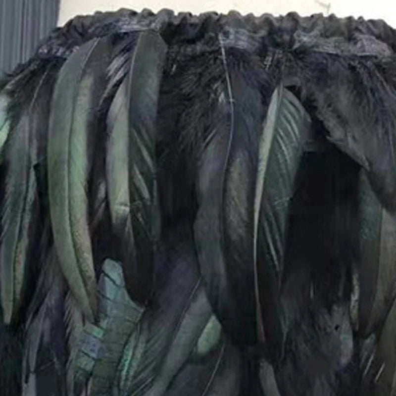 Halloween party costume, collar, scarf, Gothic feather collar and shoulders witch role-playing, available for both women and men