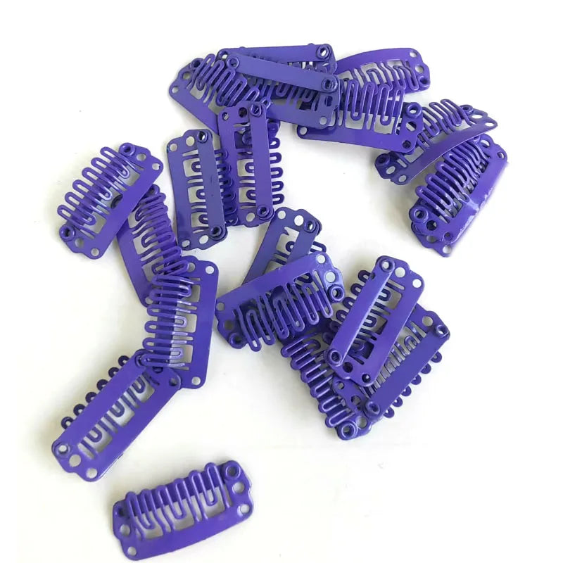 30pcs 2.3cm-3.6cm Hair Extension Clips Wig Clips For Human Hair Bangs Snap Hair Clips For Extensions Metal Comb For Closure