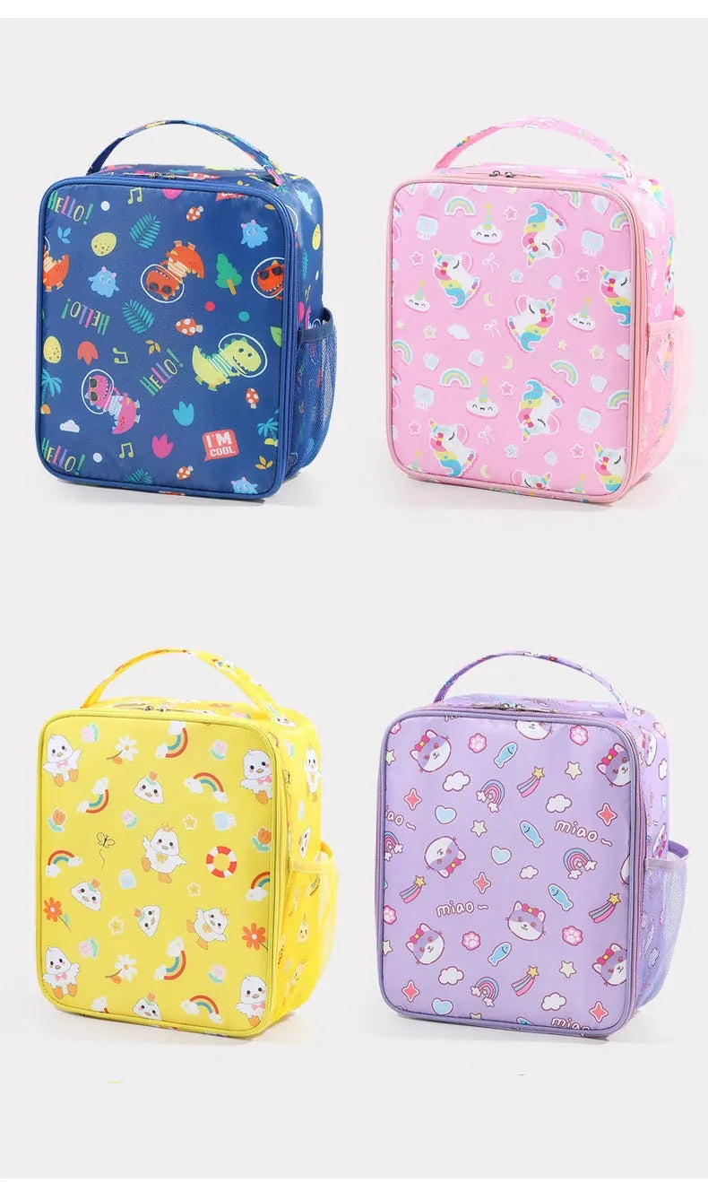 Students Aluminum oil Thickened Handheld Lunch Bag Insulated Thermal Food Picnic Storage Heat Preservation Beto Bag