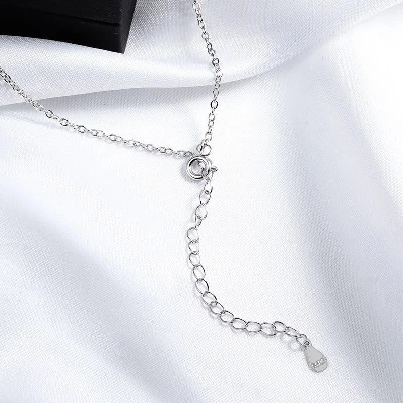 Smyoue 18k Plated Pear Cut All Moissanite Necklace Pendant 2 Gems Luxury Water Drop Jewelry Women Girls Real 925 Sterling Silver