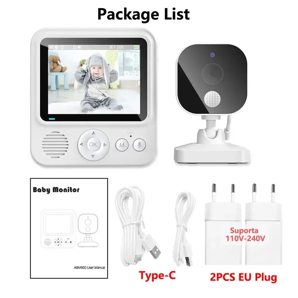 Cdycam Wireless Baby Monitor 2.8 Inch Surveillance Smart Baby Camera Security Protection Two Way Audio Night Vision Babysitte