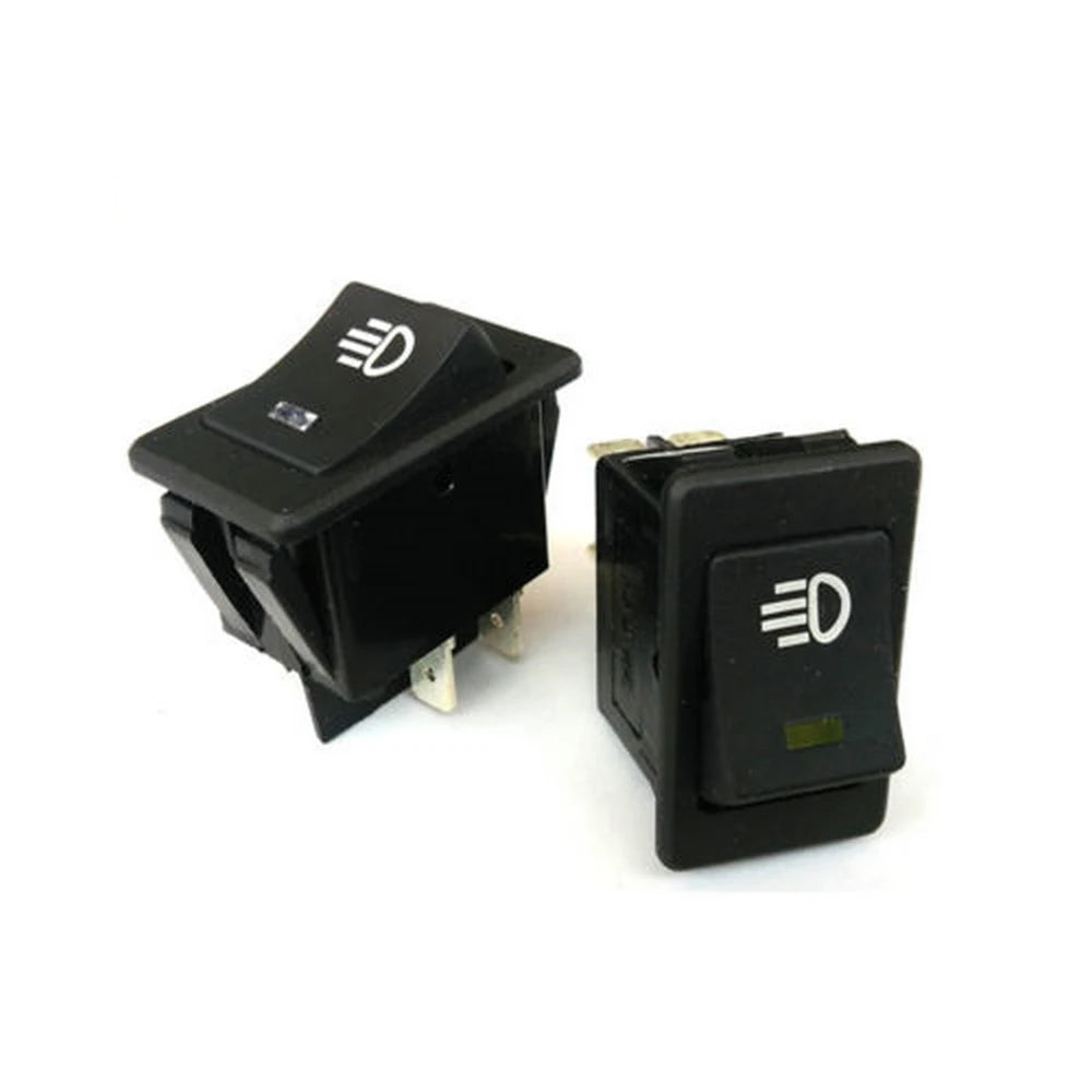1 Pcs Rocker Switch ASW-17D LED Car Modification Fog Light Switch Warped Plate Boat Headlight 12VDC 35A DPST 4P With LED