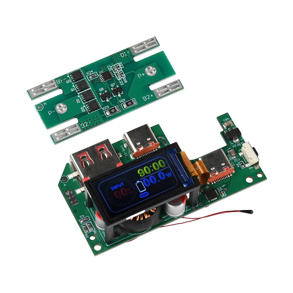 45W 2S 65W 3S Fast Charging Module with TFT Display PD QC Compatible DIY Power Bank Circuit Board for Portable Chargers