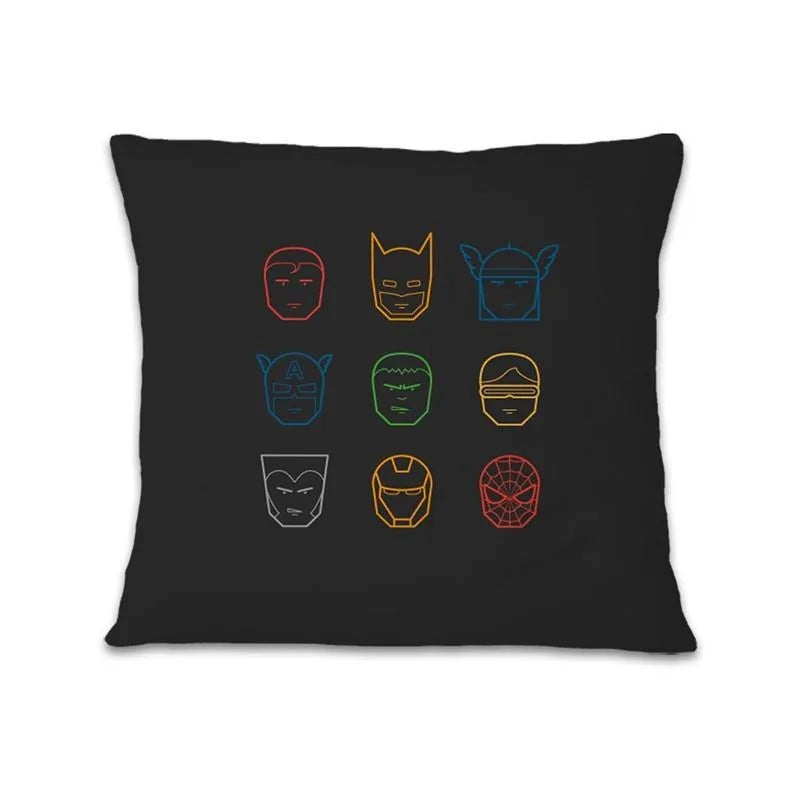 Spiderman cartoon pillowcase Iron Man Captain AmericaSuitable for sofa car bedroom decorative cushion cover pillow cover