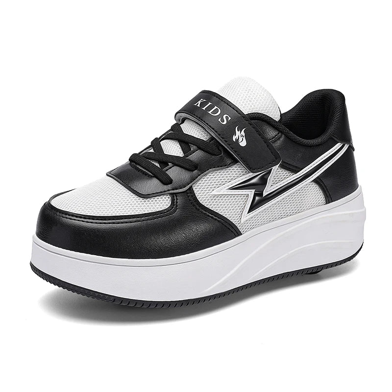 Children's walking shoes Girls 2025 new breathable roller skates boys primary school four wheel roller shoes can walk and slide