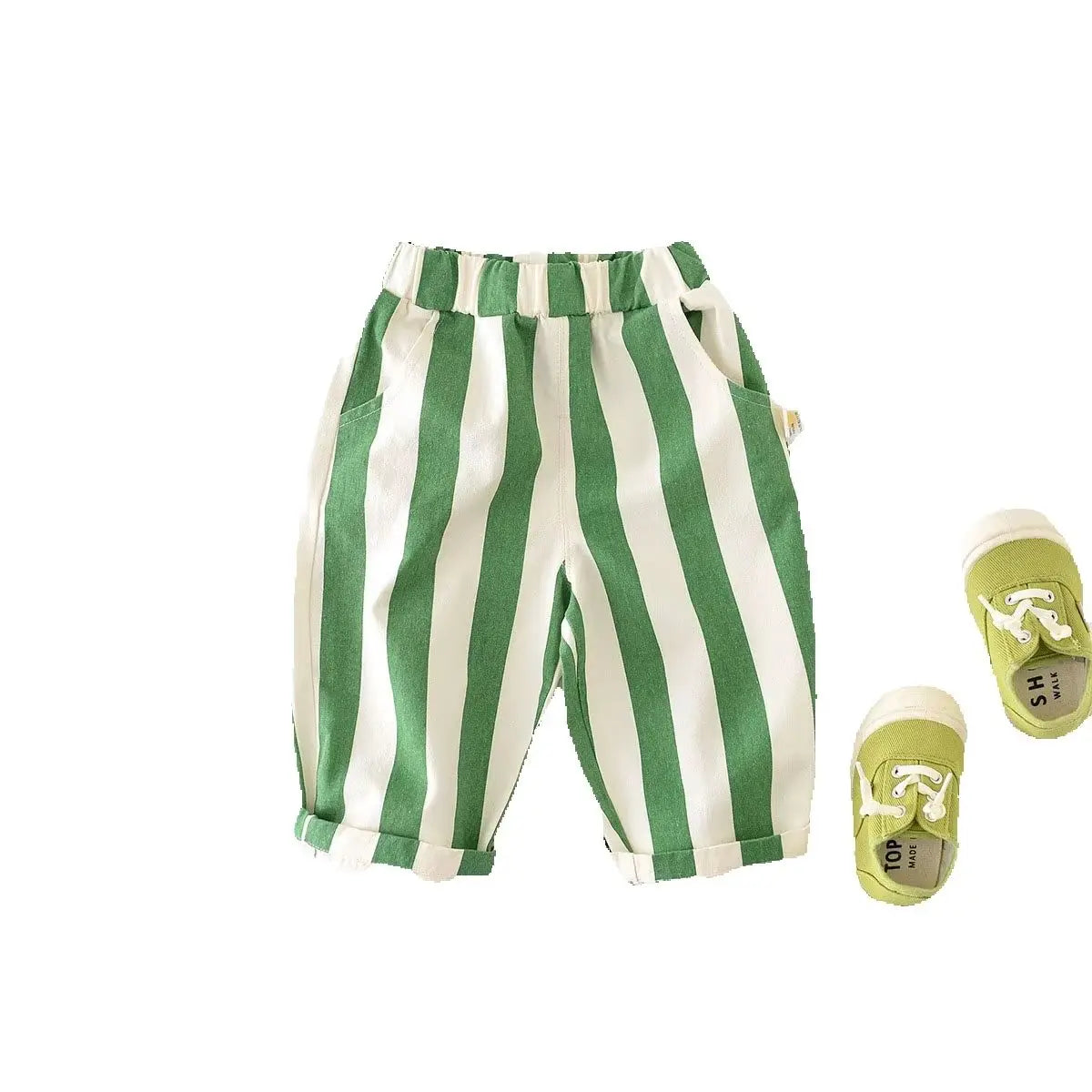 2025 Spring Striped Bliss for Babes Toddler Pants: Unleash Springtime Cuteness with Our New Arrival Kids Trousers