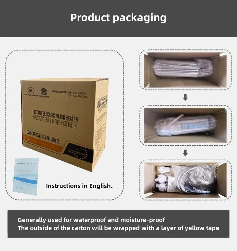 Intelligent Electric Water Heater Tankless Water Heater Household Fast Hot Bath Machine Apartment Hotel Bathroom Hot Shower