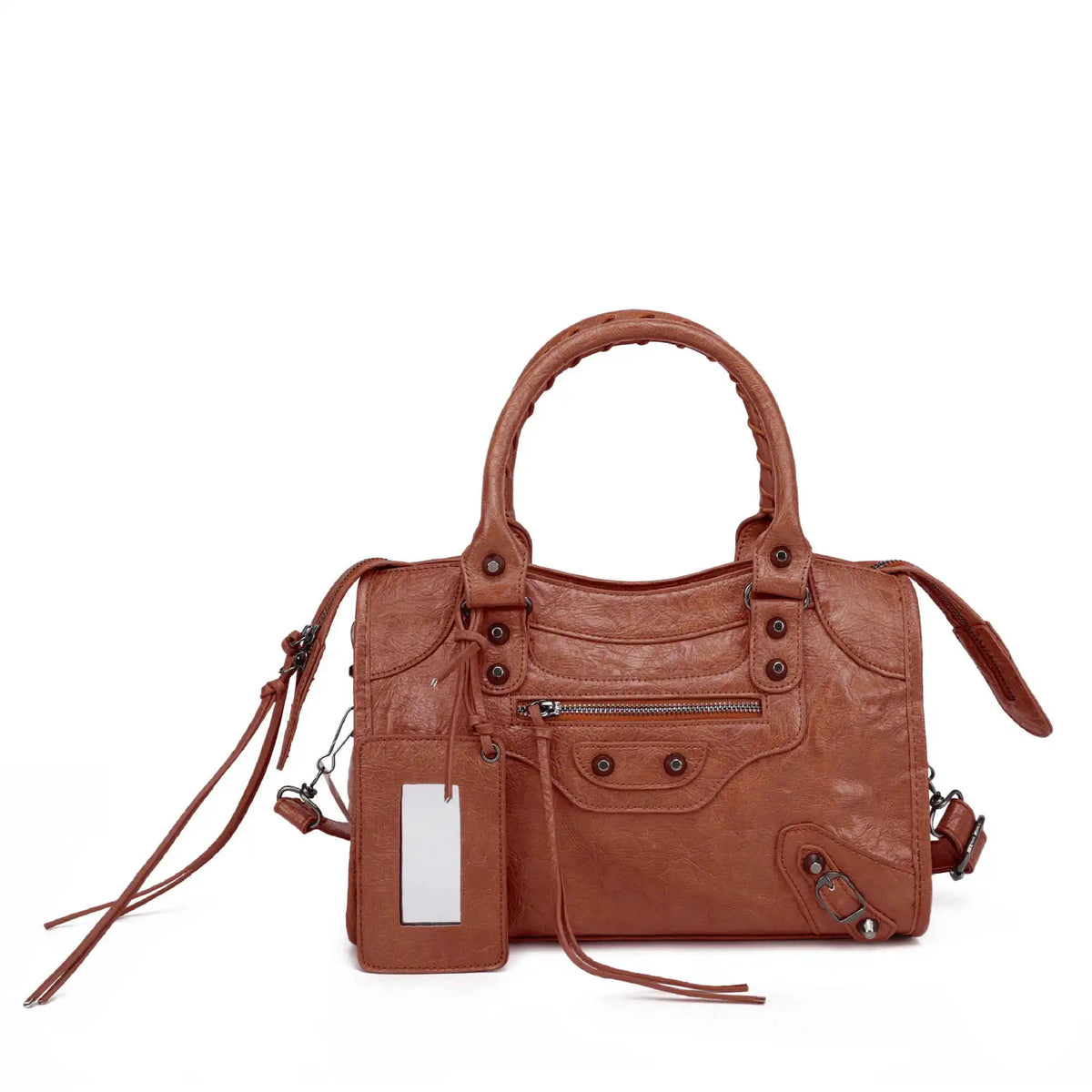 Luxury Designer City Motorcycle Shoulder Tote Bag for Women Large Capacity Autumn Winter Handbag Crossbody Stylish Women's Bag