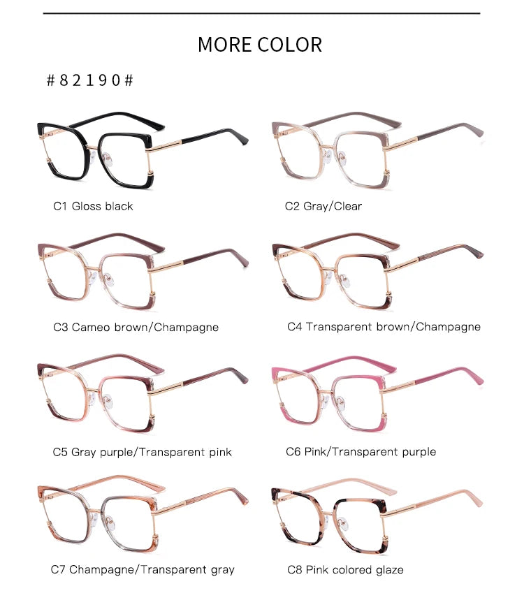 82190 Cute Retro Eyeglasses Frame Retro Eye Protection Optical Glasses Female Trendy Spectacles Eyewear Birthday Party Gift