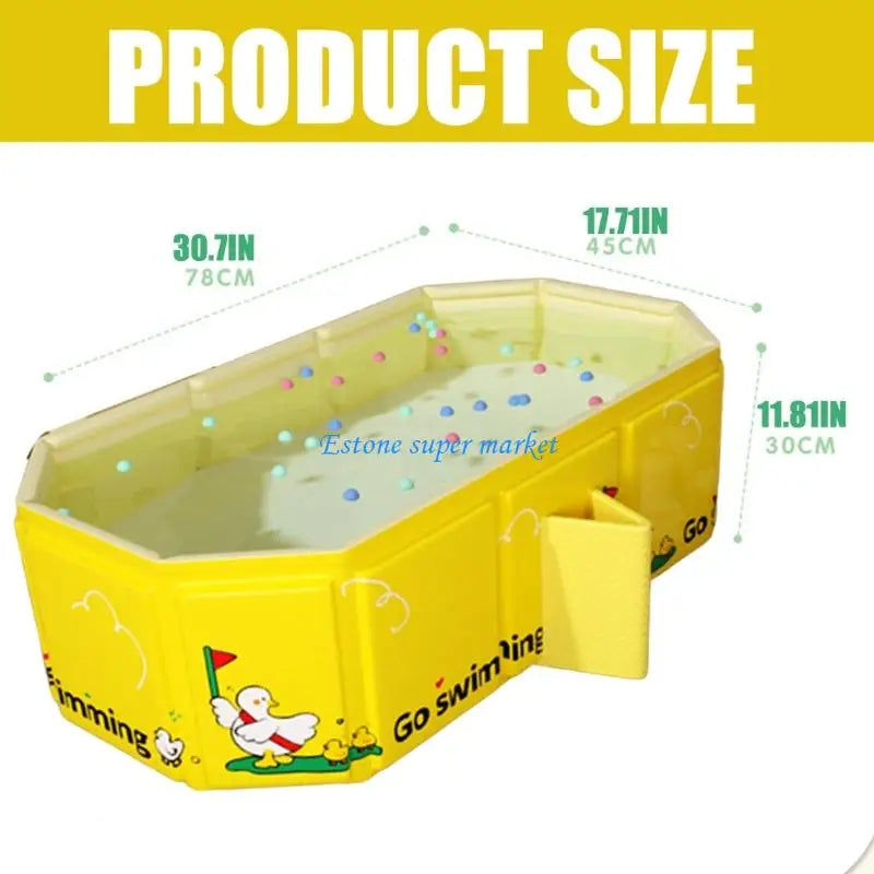 090B Foldable Baby Bathtub For Safe Bathing Easy Storage Portable Infant Bath Tub PVC Space Saver Baby Tubs for Kids