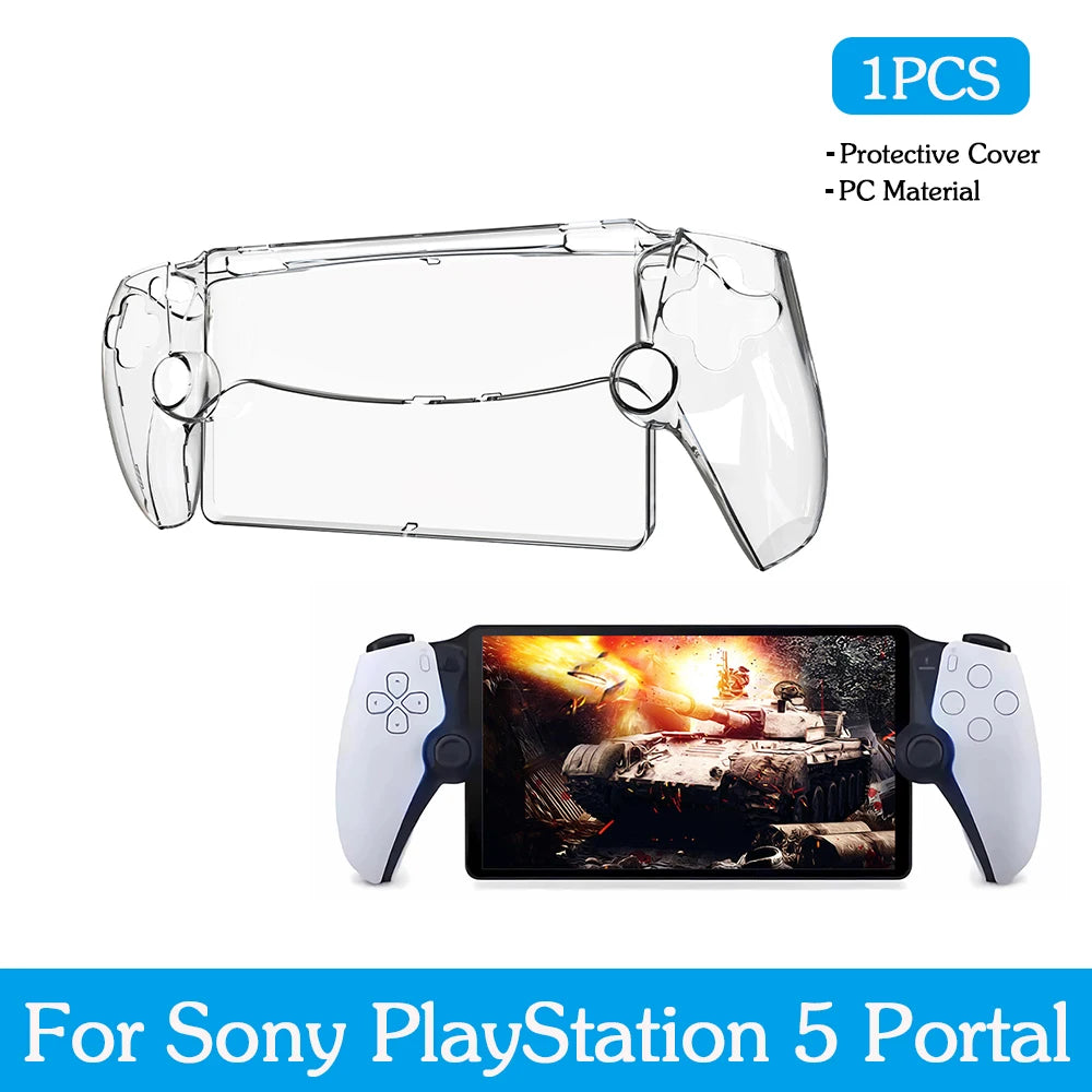 Transparent Protective Shell Case for PS5 Portal Sleeve Skin Anti-Scratch Handheld Game Console Cover for PlayStation 5 Portal