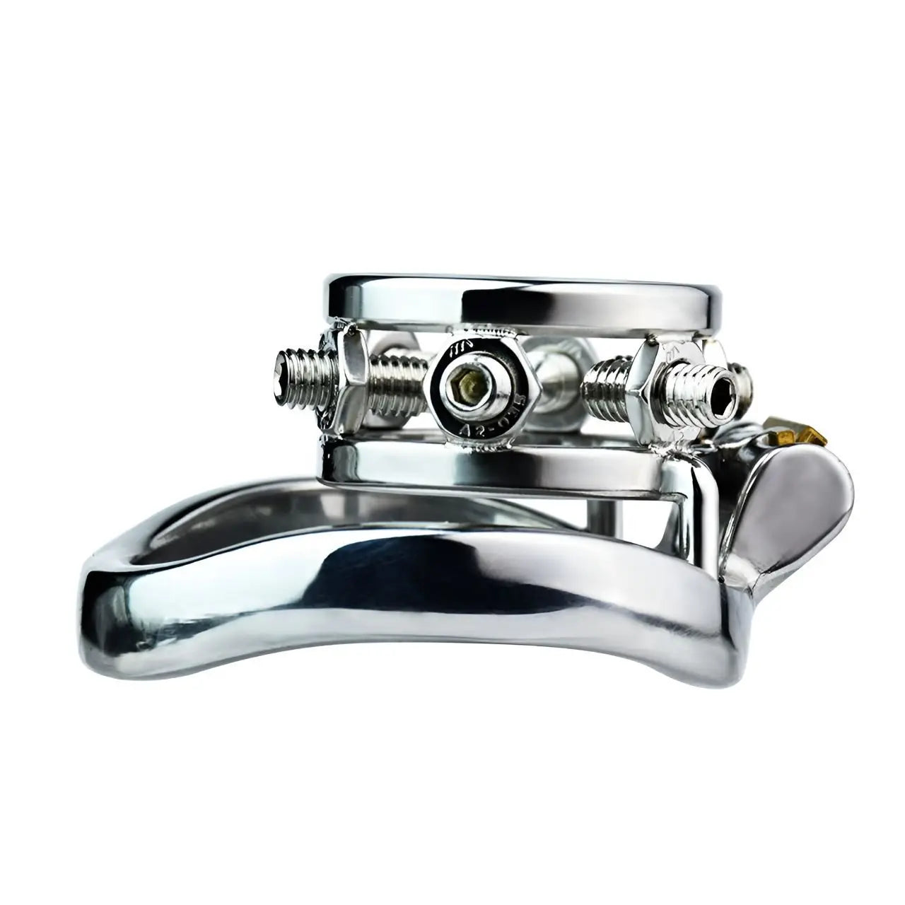 FRRK Stainless Steel Cock Cage Spiked Chastity Band Device Hex Lock Screw Penis Sleeve Ring Sexy Adult Man Urethral Lock for Men