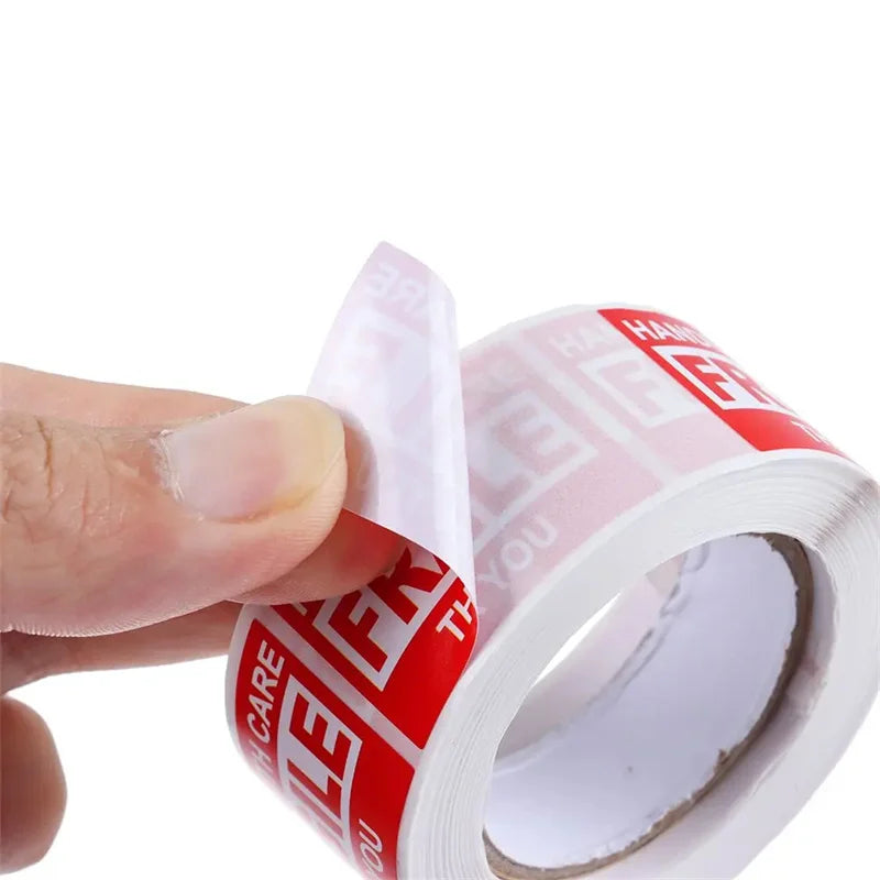Fragile Warning Sticker 250PCS/Roll Shipping Labels Stickers For Delivery Glass Product Warning Labels Adhesive Mini Papers