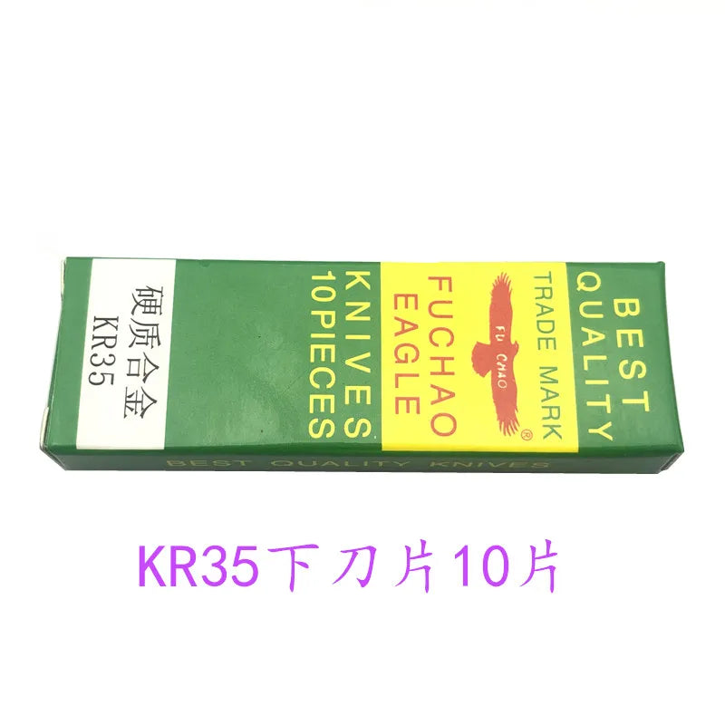 10pcs KR23 KR35 Upper Knife Lower Knife Eagle Tungsten Steel Knives for Siruba 737 747 757 Three Thread Four Thread Five Thread