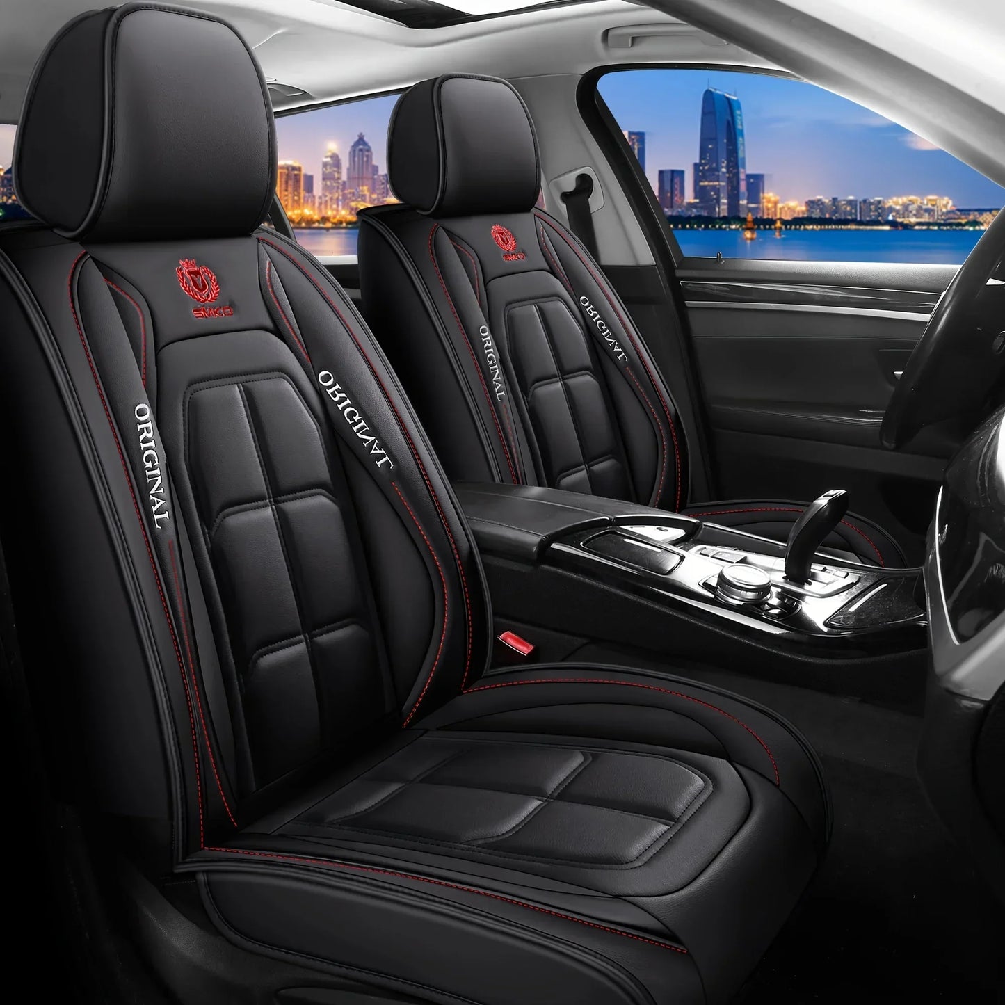 Car Seat Cover Set, 5 Colors , Universal Fit, Full Coverage, Stylish & Durable, Enhance Car Interior Accessories