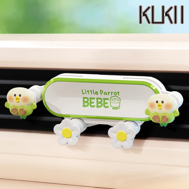 Cartoon car phone holder vent mount strong gravity clip cell air conditioner outlet stand mobile assecories support rack bracket