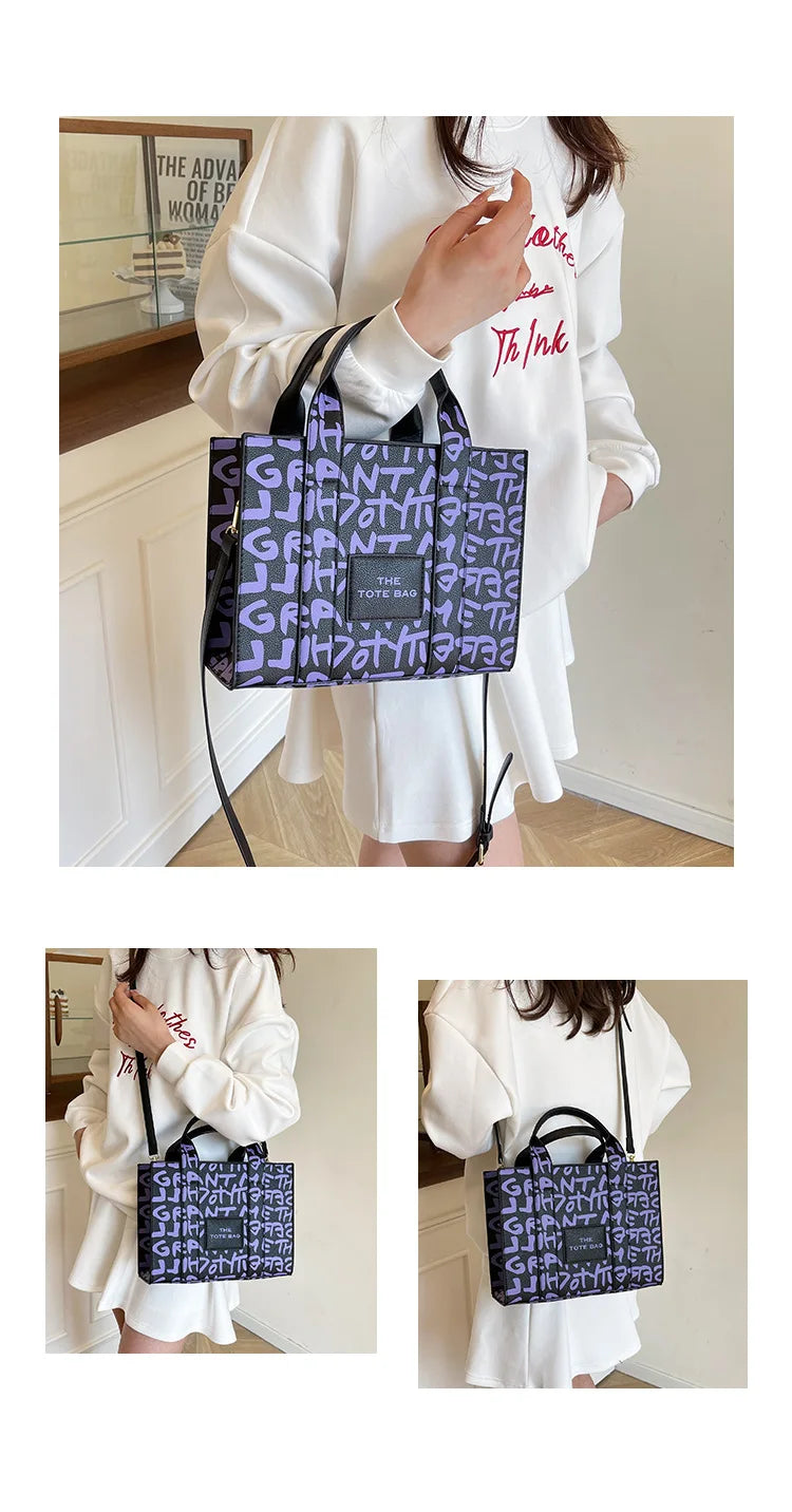 PU Leather Casual Crossbody Bags for Women Ladies Luxury Designer Tote Handbag Female Large Capacity Travel Shoulder Bag Sac
