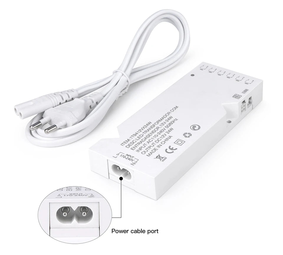 DC12V LED Lighting Transformer With Dimmable Touch/Hand Sweep Motion Sensor Switch Power Supply LED Driver 4-10 Dupont Ports