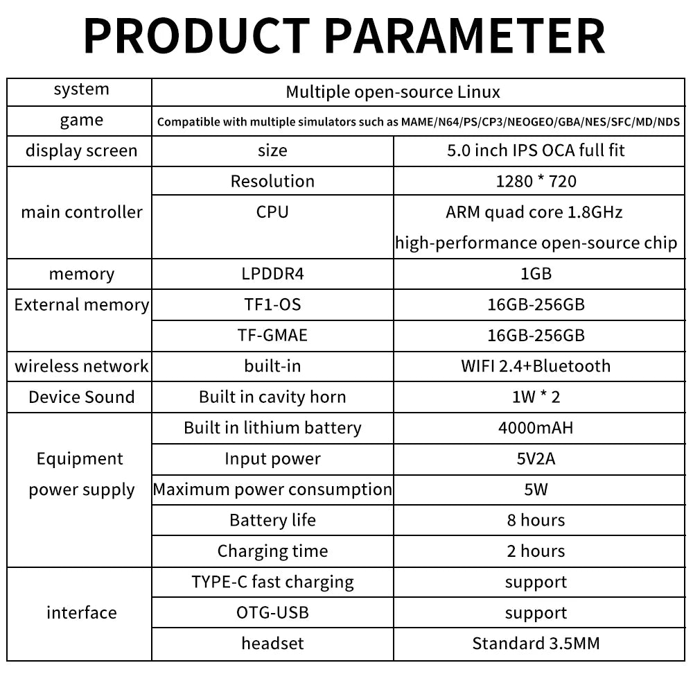 POWKIDDY RGB10 MAX3 Retro Handheld Game Console RK3566 5 Inch 1280*720 Ips Screen Open-Source Retro Gaming Children's Gifts