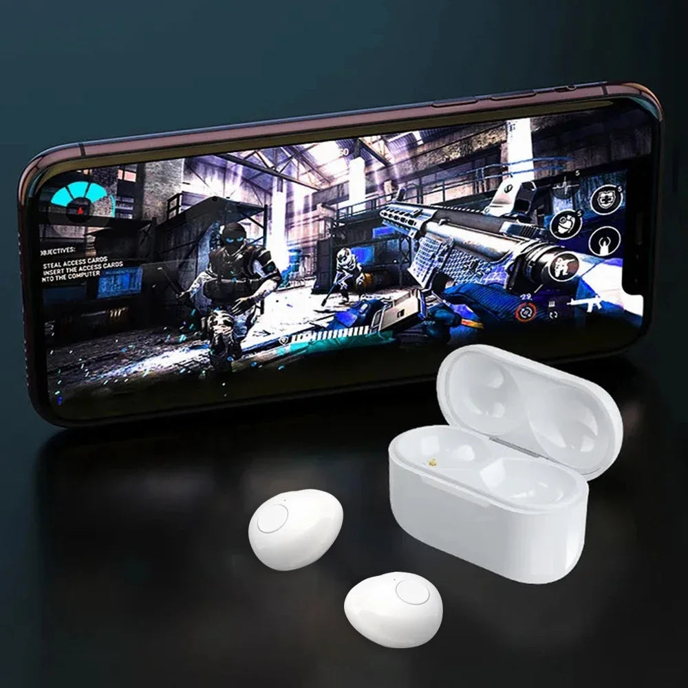 New mini headset bluetooth 5.2TWS invisible headset wireless touch game NFC invisible in-ear noise canceling sports headset