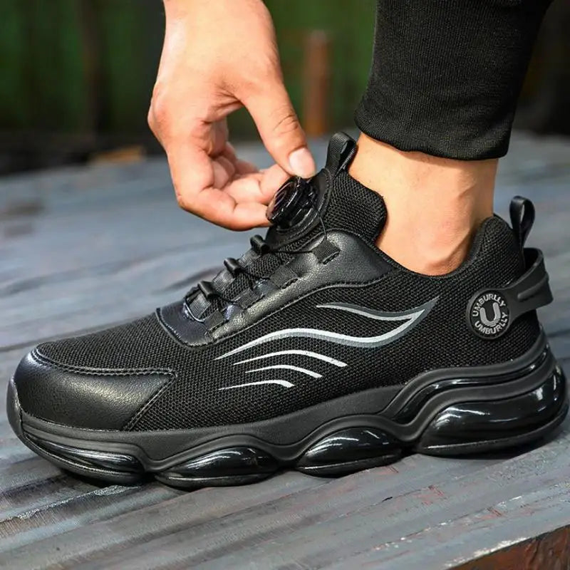 Summer Safety Shoes Mesh Work Shoes Lightweight Safety Sneaker For Men Breathable Protective Work Sneakers Steel Toe Shoes Man