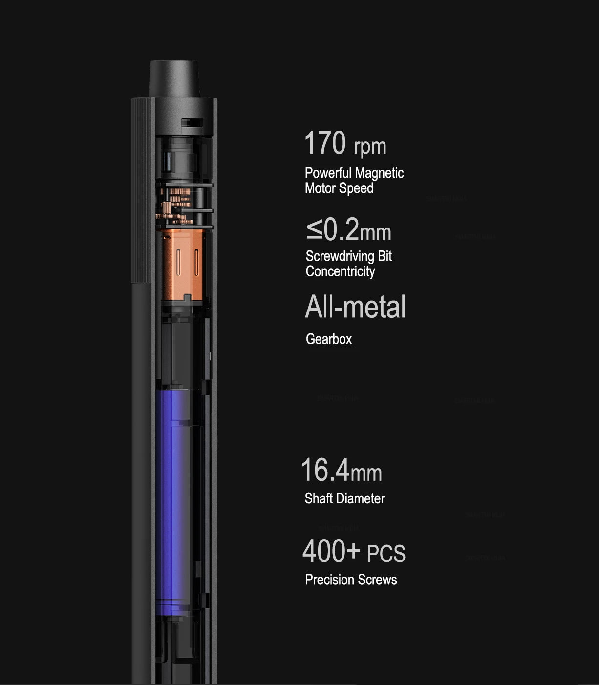 XIAOMI MIJIA Electric Precision Screwdriver With 24 S2 Steel Bits,2 Torque Setting,400+ Screws Per Charge,For Smart Home Repair