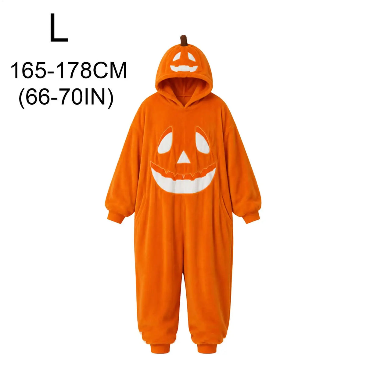 Halloween Pumpkin Costume Soft Breathable Hooded Jumpsuit Halloween Pumpkin Hooded Jumpsuit For Cosplay Concert Party Home