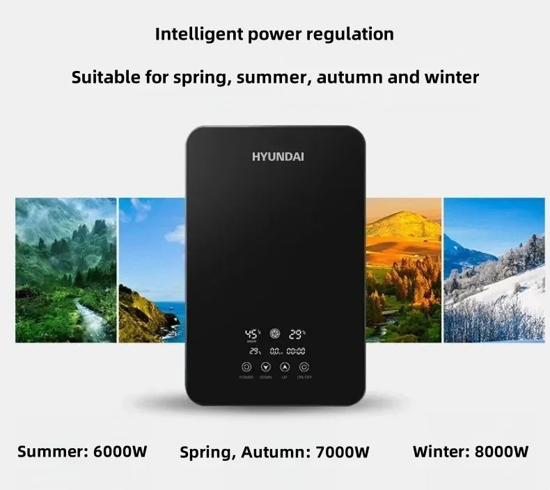 Intelligent Electric Water Heater Tankless Water Heater Household Fast Hot Bath Machine Apartment Hotel Bathroom Hot Shower