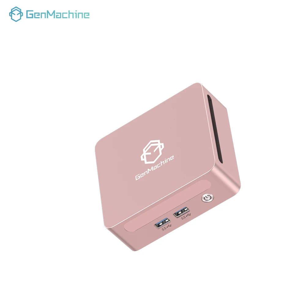 Genmachine Mini PC Intel Alder Lake N100 4 Core 4 Thread 3.4GHz TDP 6W 8GB DDR4 256GB PCIe 3.0 SSD WiFi 6 BT5.2 Desktop Computer